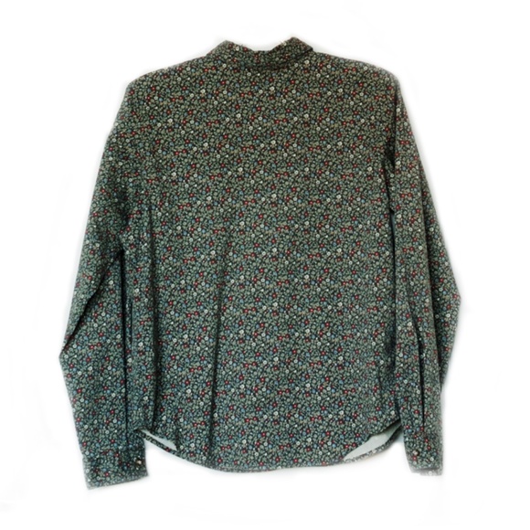Liz Clairborne Floral Print Long Sleeve Button Down Shirt Size L - Picture 4 of 10